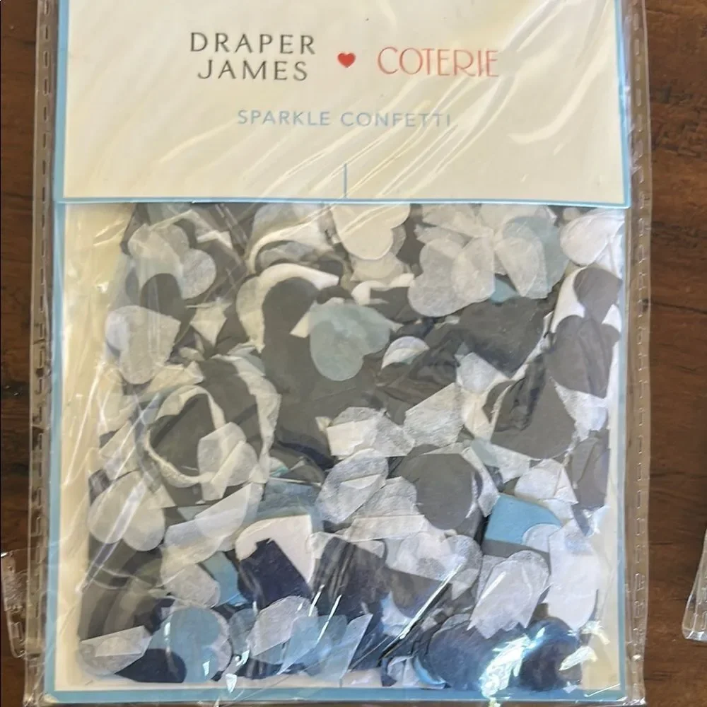 Draper James Heart Confetti in Blue and White set of 2 new